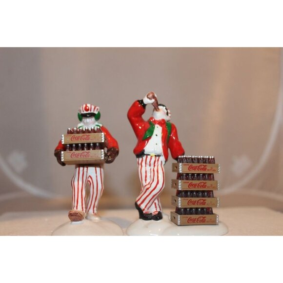 Dept 56 Snow Village - Coca Cola Delivery Men - Picture 1 of 6